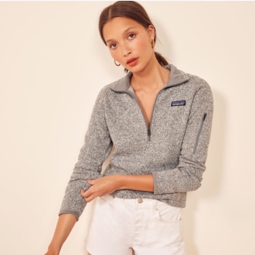 NWT Patagonia Better Sweater 1/4 ZIP Birch White